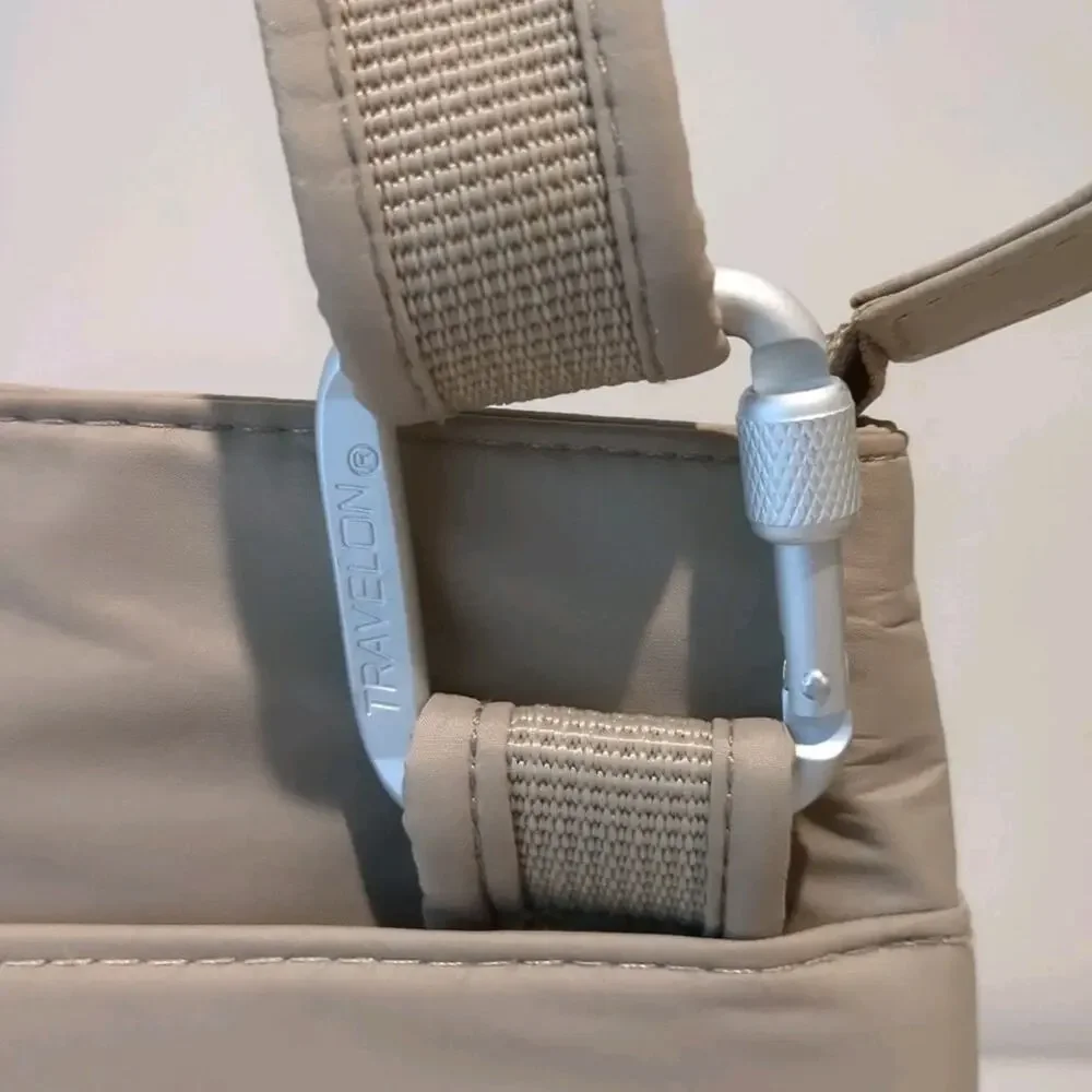 Travelon Crossbody Shoulder Bag Beige Anti-Theft Safe Travel Bag